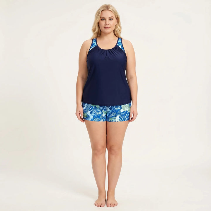 Plus Size Tropical Print Bikini - Raquel