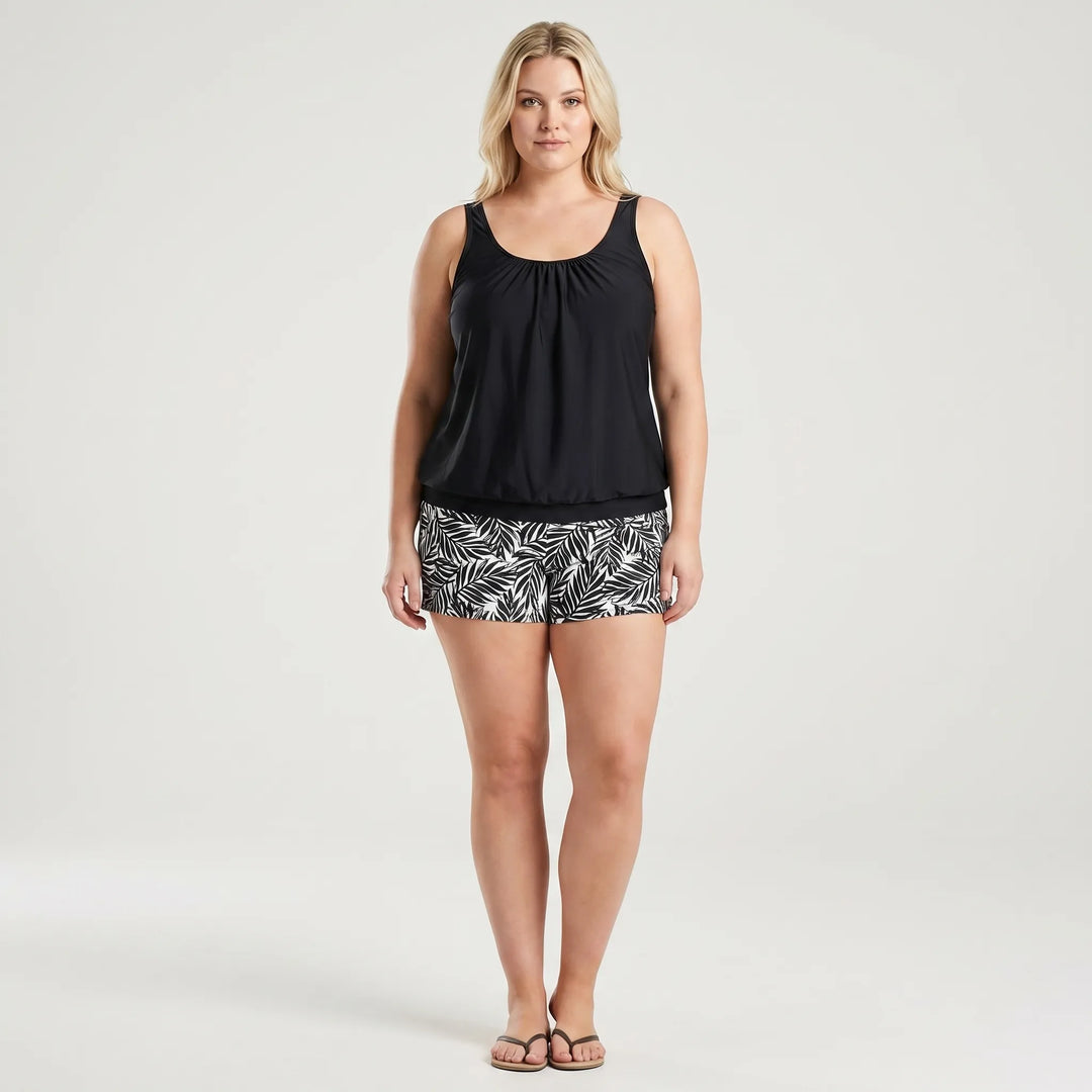 Plus Size Tropical Print Bikini - Raquel