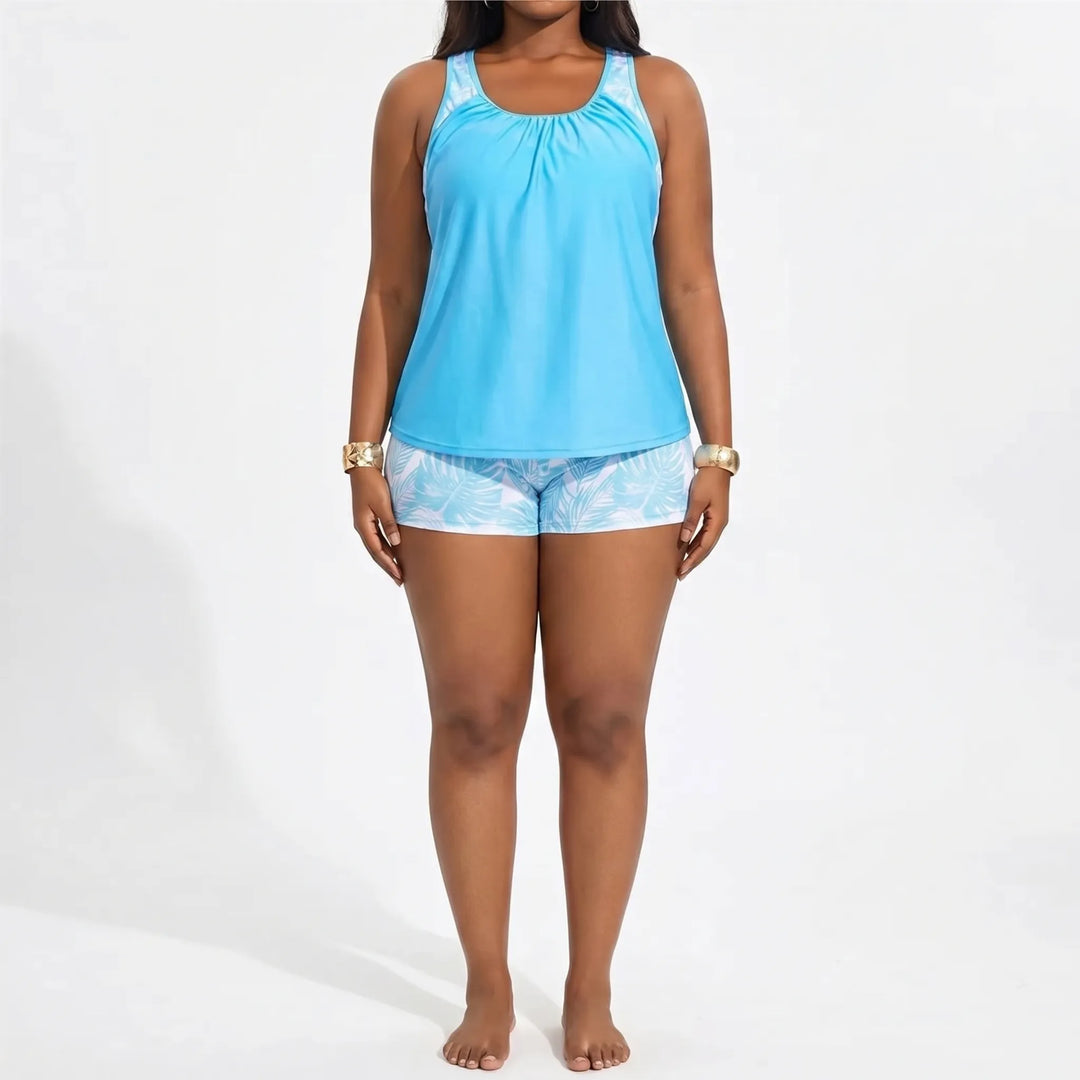 Plus Size Tropical Print Bikini - Raquel
