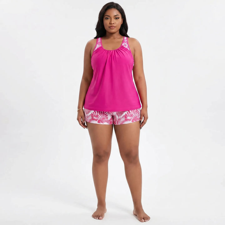 Plus Size Tropical Print Bikini - Raquel