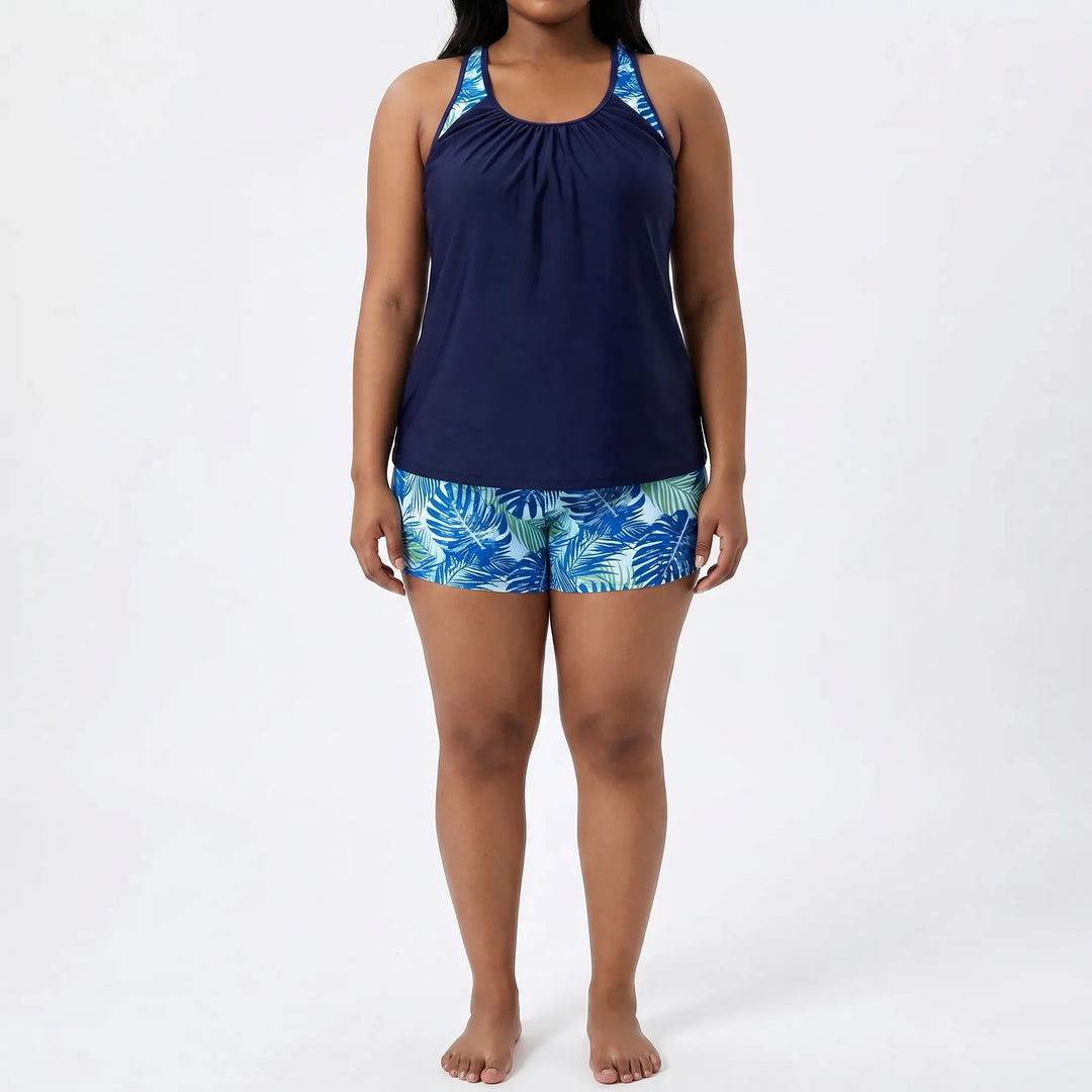 Plus Size Tropical Print Bikini - Raquel