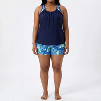 Plus Size Tropical Print Bikini - Raquel