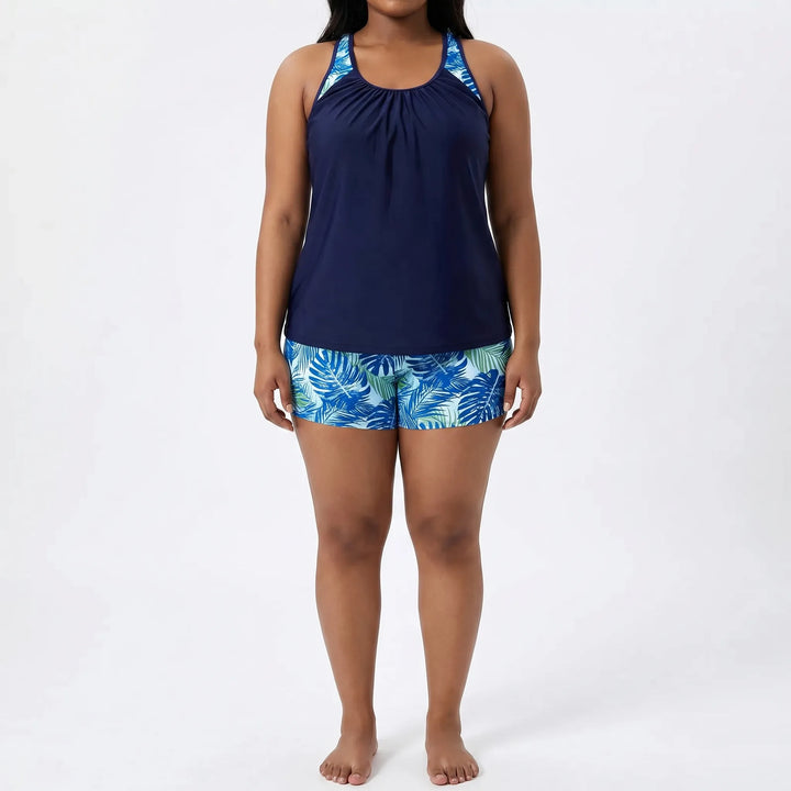 Plus Size Tropical Print Bikini - Raquel