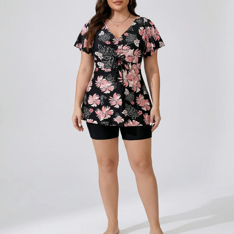Plus Size Two-Piece Swimsuit Set - Catherine
