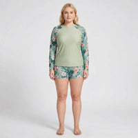 Plus Size Two-Piece Swimwear With Shorts - Geraldine