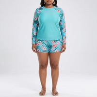 Plus Size Two-Piece Swimwear With Shorts - Geraldine