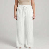 Plus Size Wide Leg Casual Pants - Tonya