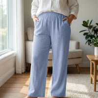 Plus Size Wide Leg Casual Pants - Tonya