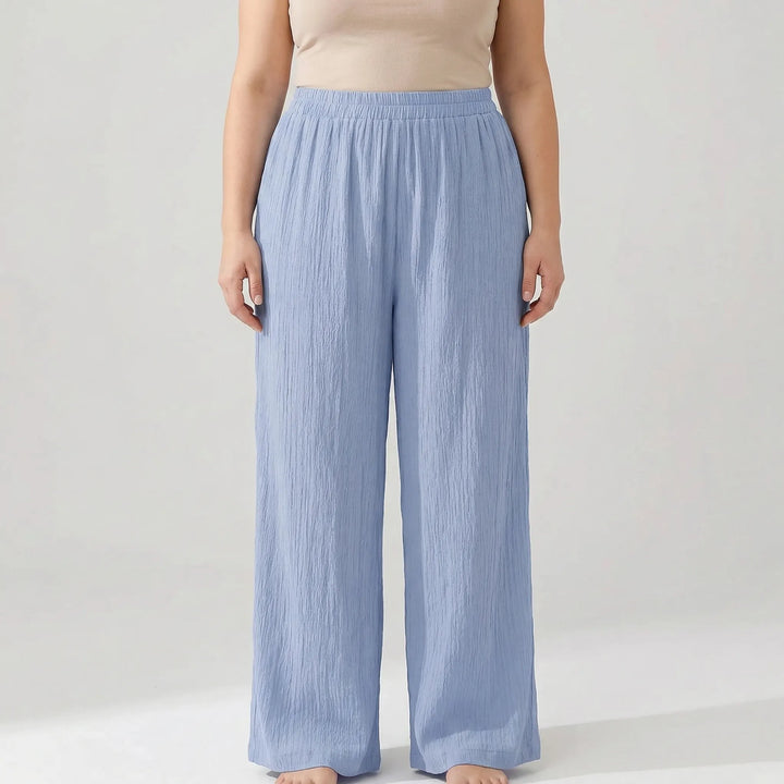 Plus Size Wide Leg Casual Pants - Tonya