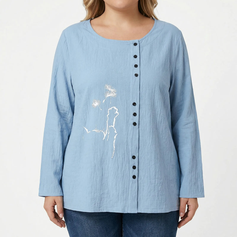 Plus Size Woven Casual Shirt - Tabitha