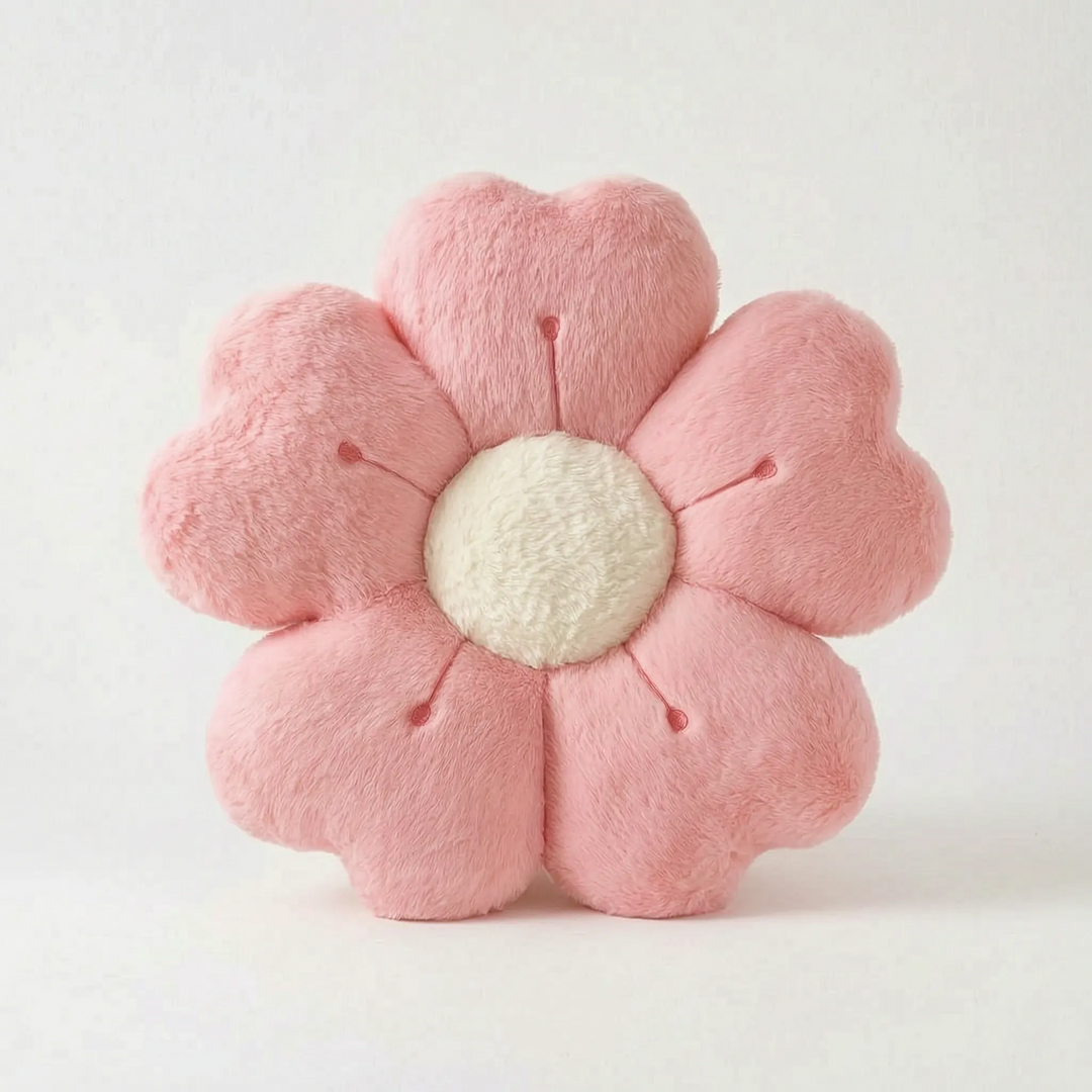 Plush Flower-Shaped Throw Cushion - PetalPlump