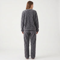 Plush Long Sleeve Pyjama Set - Rosemarie