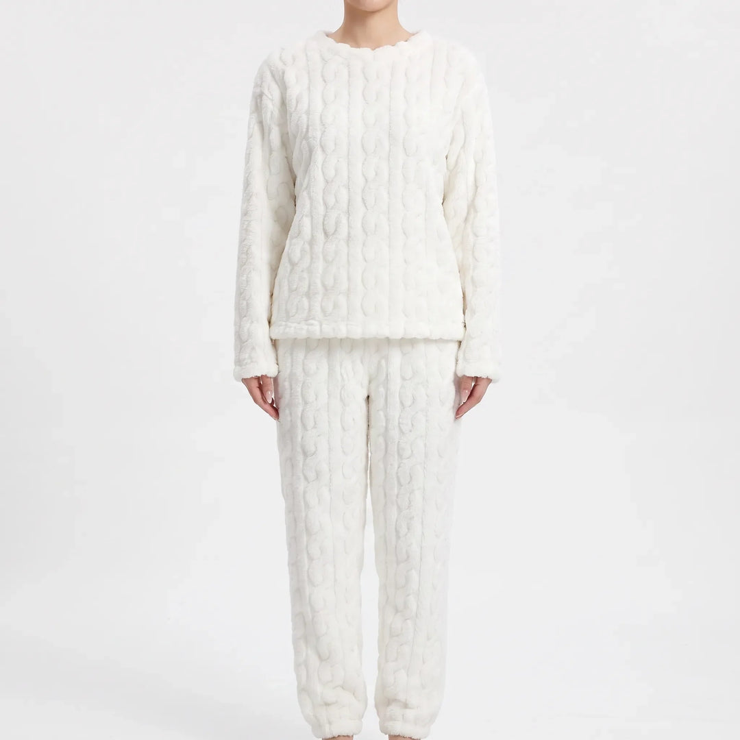 Plush Long Sleeve Pyjama Set - Rosemarie