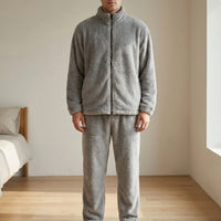 Plush Zip-Up Mens Pyjama Set - Irvin