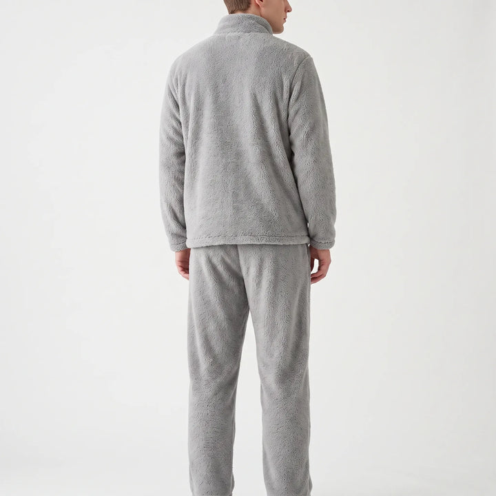 Plush Zip-Up Mens Pyjama Set - Irvin