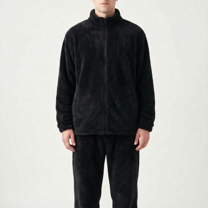 Plush Zip-Up Mens Pyjama Set - Irvin