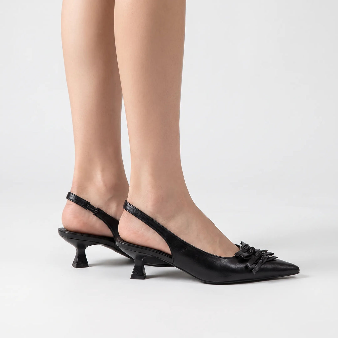 Pointed Toe Slingback Heels - Kristina