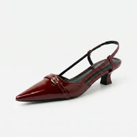 Pointed Toe Slingback Heels - Victoria