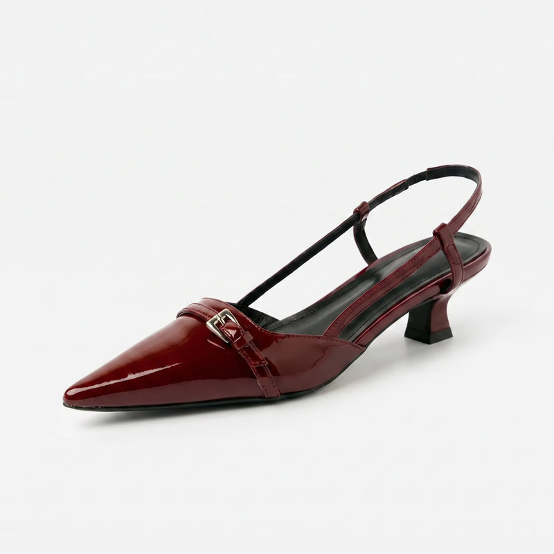 Pointed Toe Slingback Heels - Victoria
