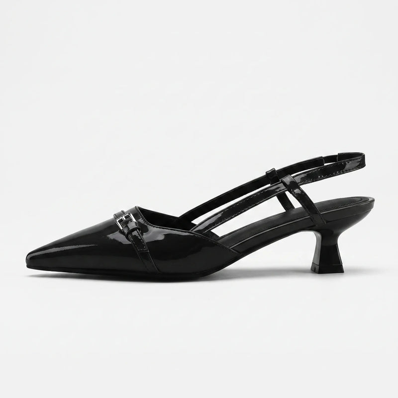 Pointed Toe Slingback Heels - Victoria