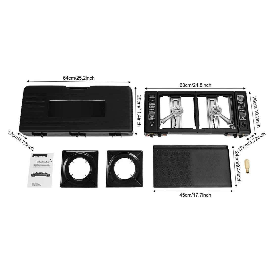 Portable Two-Burner Camping Stove - Campiq
