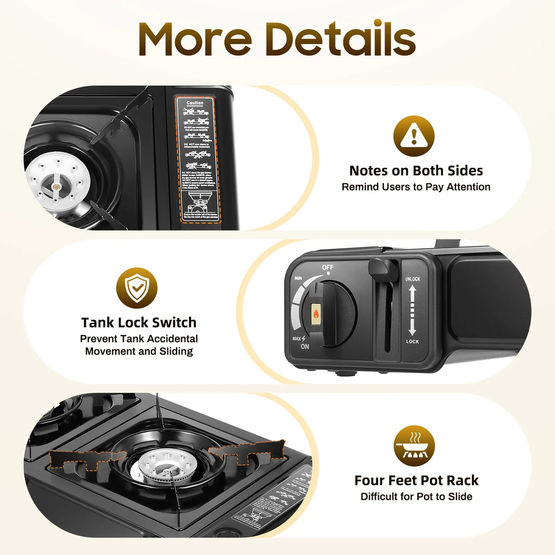 Portable Two-Burner Camping Stove - Campiq