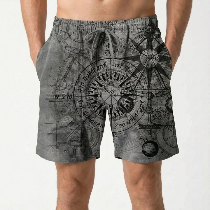 Printed Casual Board Shorts - Brezia