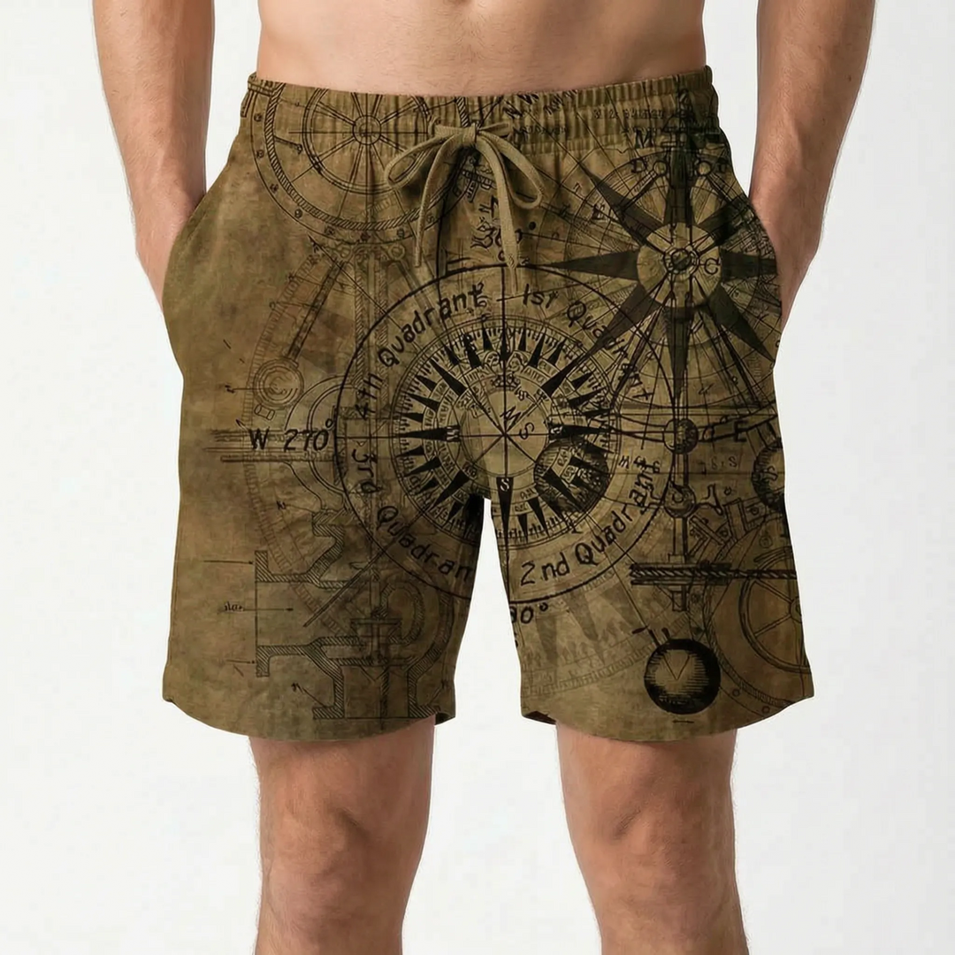 Printed Casual Board Shorts - Brezia