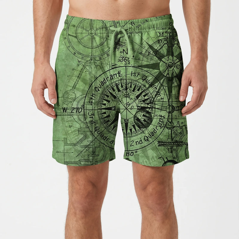 Printed Casual Board Shorts - Brezia