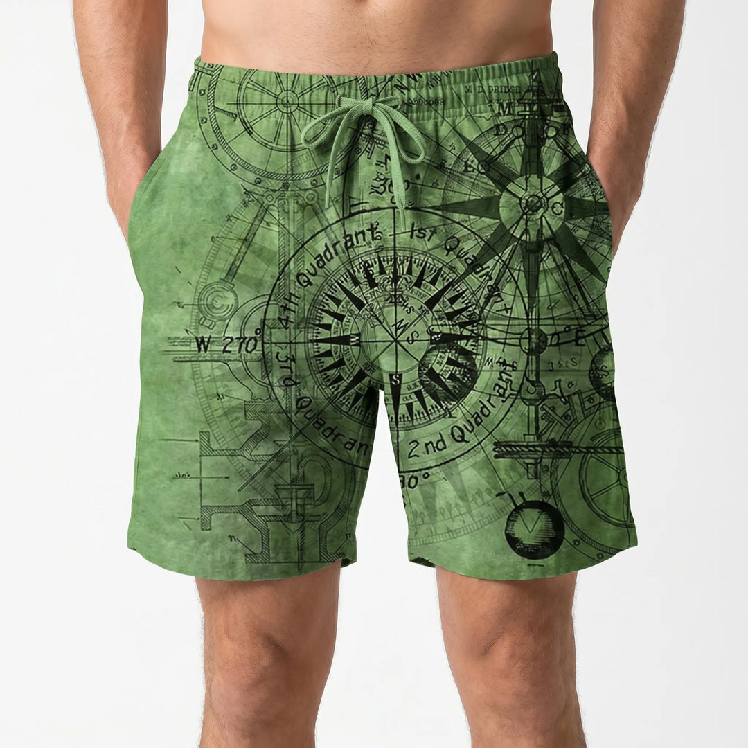 Printed Casual Board Shorts - Brezia