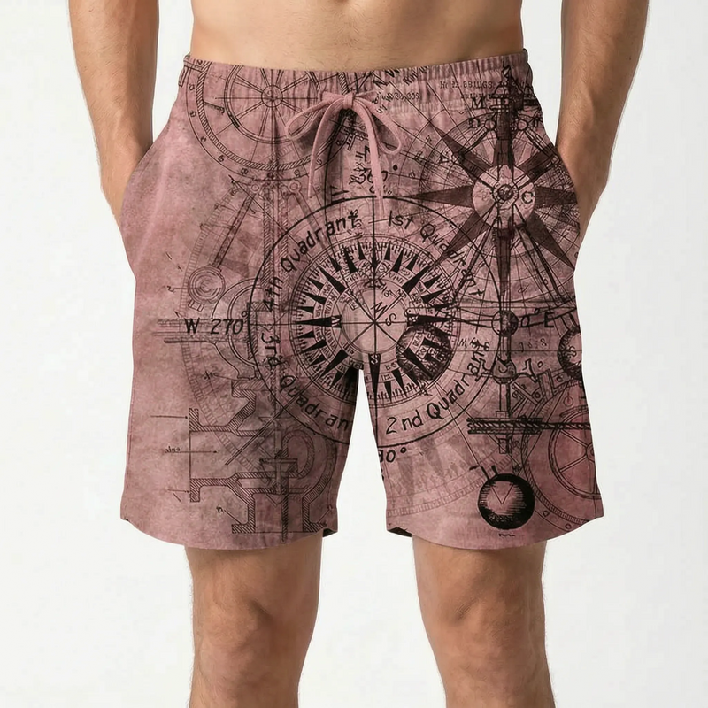 Printed Casual Board Shorts - Brezia