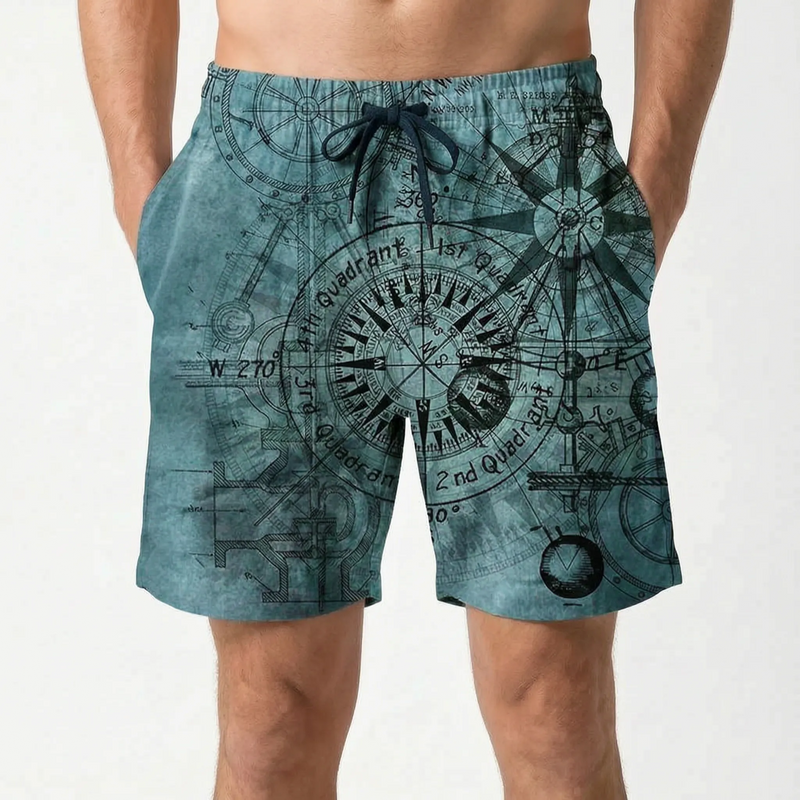 Printed Casual Board Shorts - Brezia