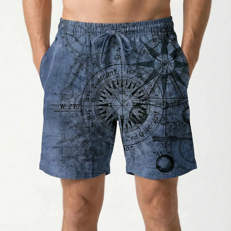 Printed Casual Board Shorts - Brezia