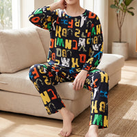 Printed Long Sleeve Pyjama Set - Brent