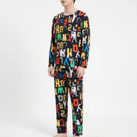 Printed Long Sleeve Pyjama Set - Brent