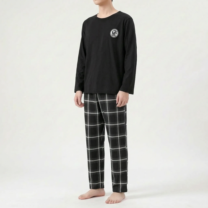 Printed Long Sleeve Pyjama Set - Brent
