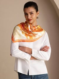 Printed Square Neck Scarf - Volaris