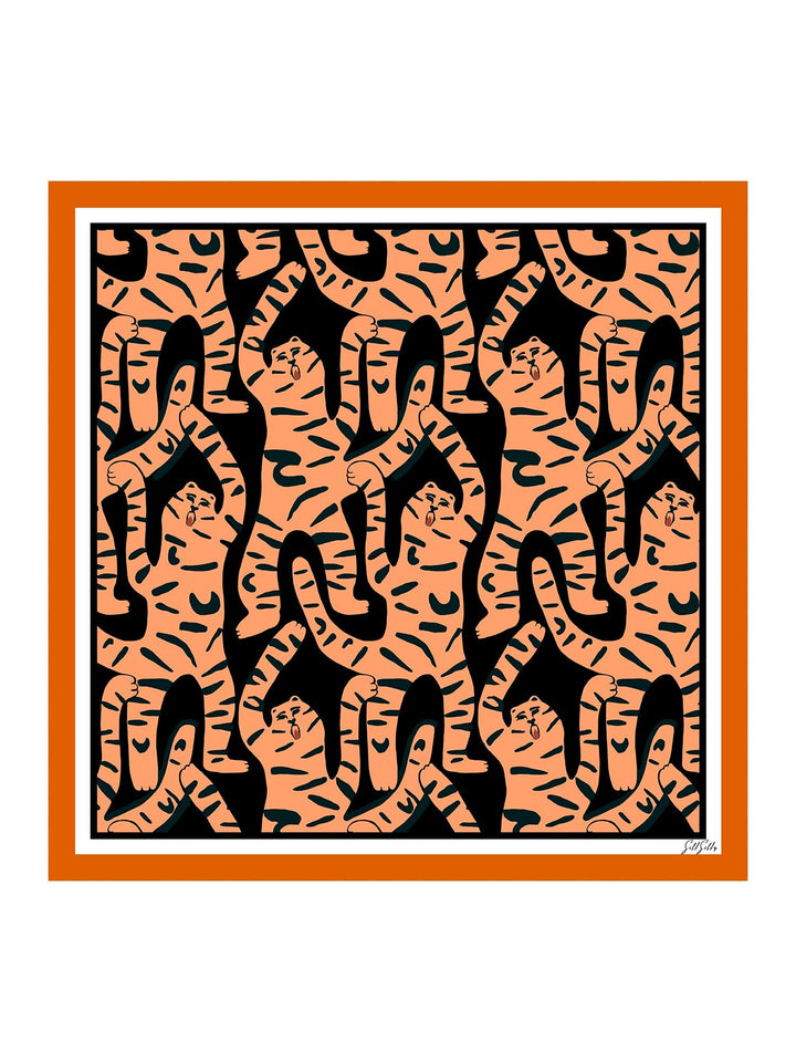Printed Square Scarf - Tigara