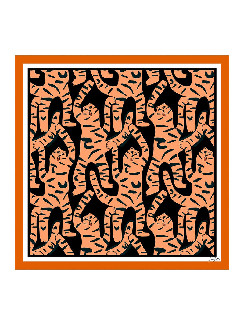Printed Square Scarf - Tigara