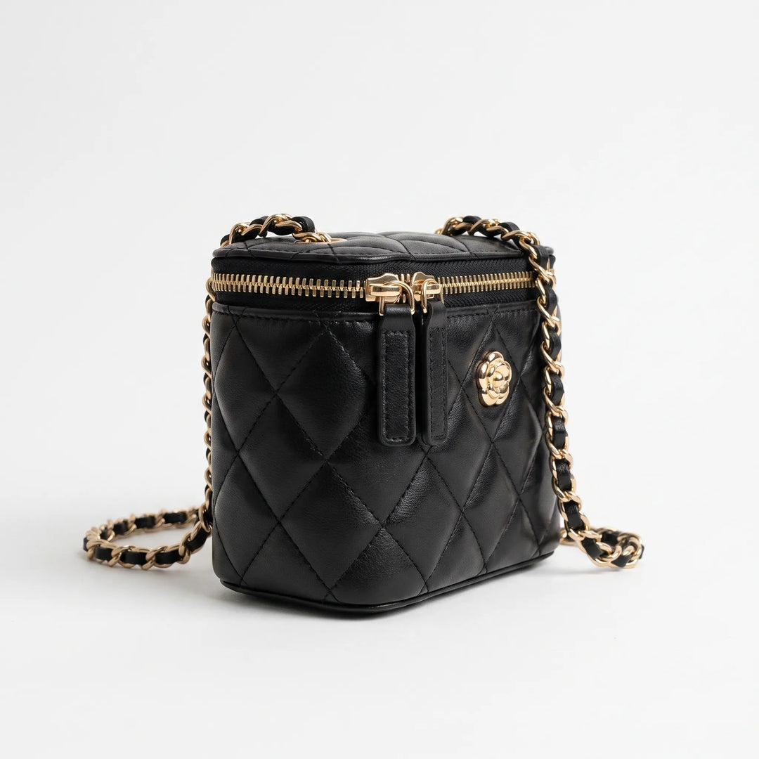 Quilted Diamond Pattern Small Crossbody Bag - Quiltia