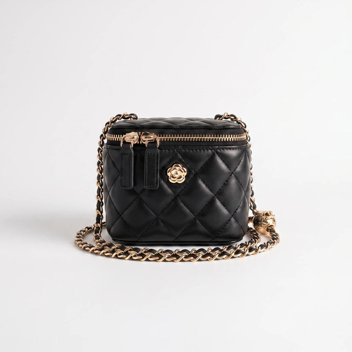 Quilted Diamond Pattern Small Crossbody Bag - Quiltia
