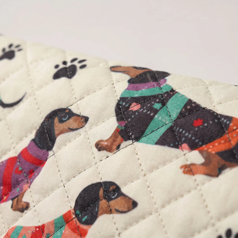 Quilted Printed Travel Duffle Bag - Doxara