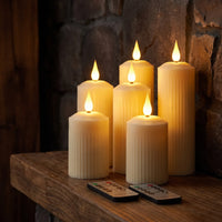 Rechargeable Flameless Pillar Candles - Candora
