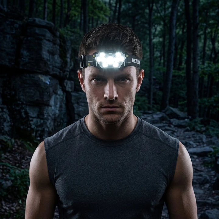 Rechargeable Motion Sensor Head Torch - Optiva