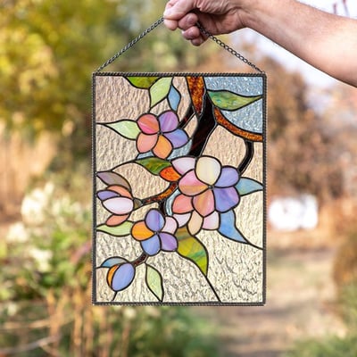 Rectangular Botanical Sun Catcher - Prismia