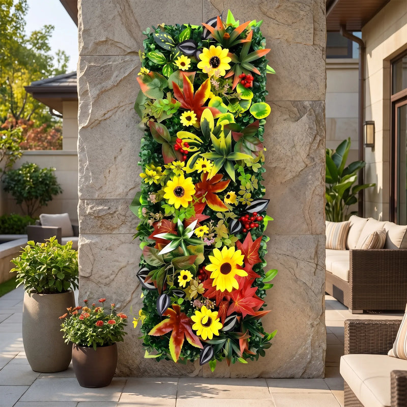 Rectangular Faux Foliage Wall Panel - Frondex