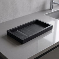 Rectangular Stone-Effect Bathroom Vanity Tray - Aligna