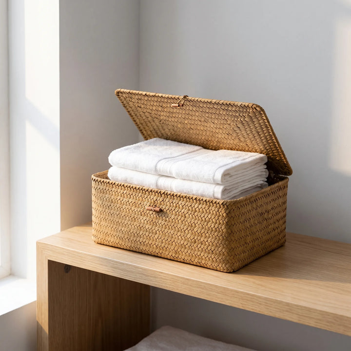 Rectangular Woven Storage Box - Pleteo