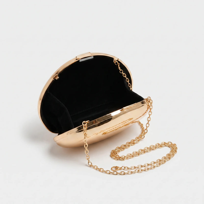 Reflective Hard-Shell Evening Clutch Bag - Oystelle