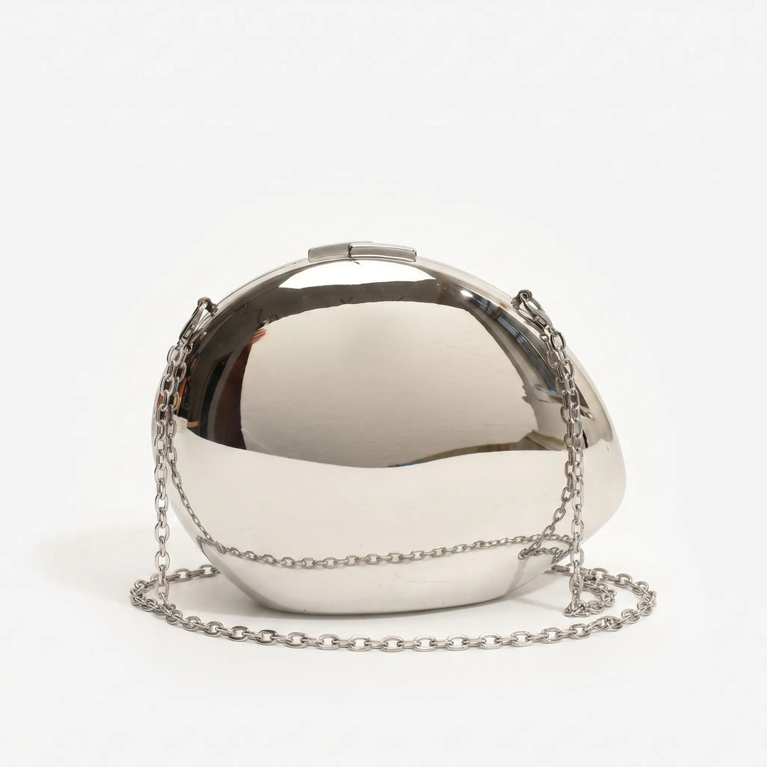 Reflective Hard-Shell Evening Clutch Bag - Oystelle